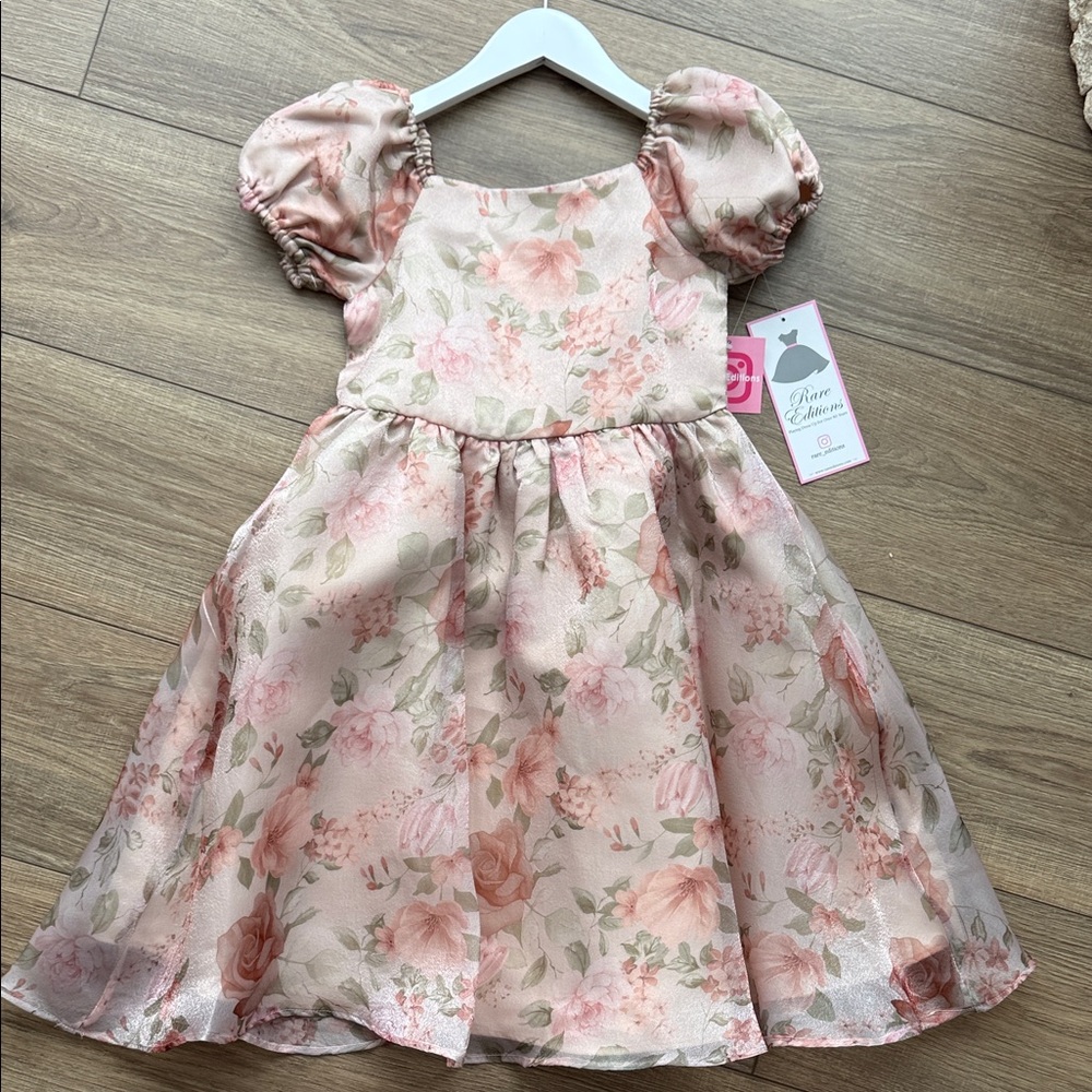 Girls RARE EDITION PALE ROSE DRESS SIZE 6X